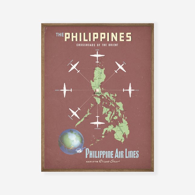 Philippine Airlines Orient Vintage Travel Poster (Creator Uploaded)