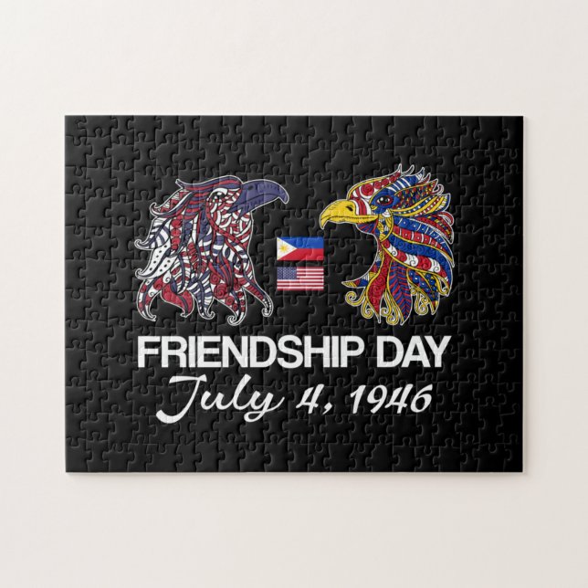 Philippine American Flag Eagles - Friendship Day Jigsaw Puzzle (Horizontal)