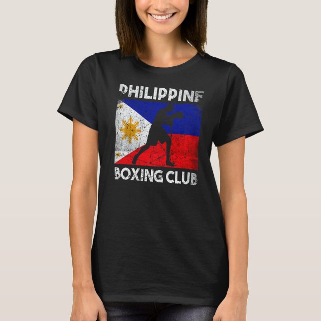 Philippine Boxing Club Philippine Flag Boxing Fili T-Shirt (Front)
