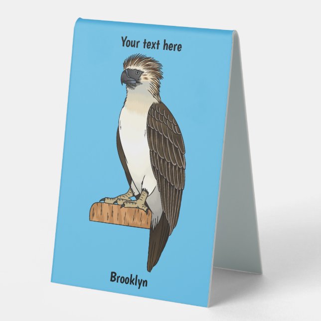 Philippine eagle bird cartoon illustration (Front)