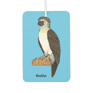 Philippine eagle bird cartoon illustration car air freshener