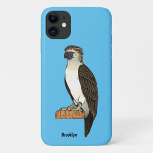 Philippine eagle bird cartoon illustration iPhone 11 case