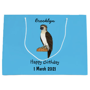 Philippine eagle bird cartoon illustration large gift bag