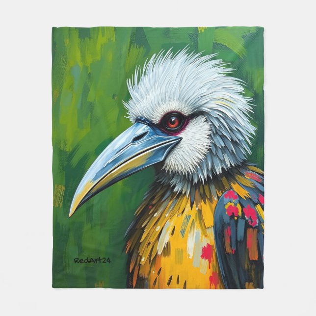 Philippine Eagle Wall Art – Endangered Species  Fleece Blanket (Front)