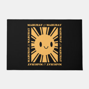 Philippine Filipino Sun Smile Mabuhay Tagalog Doormat