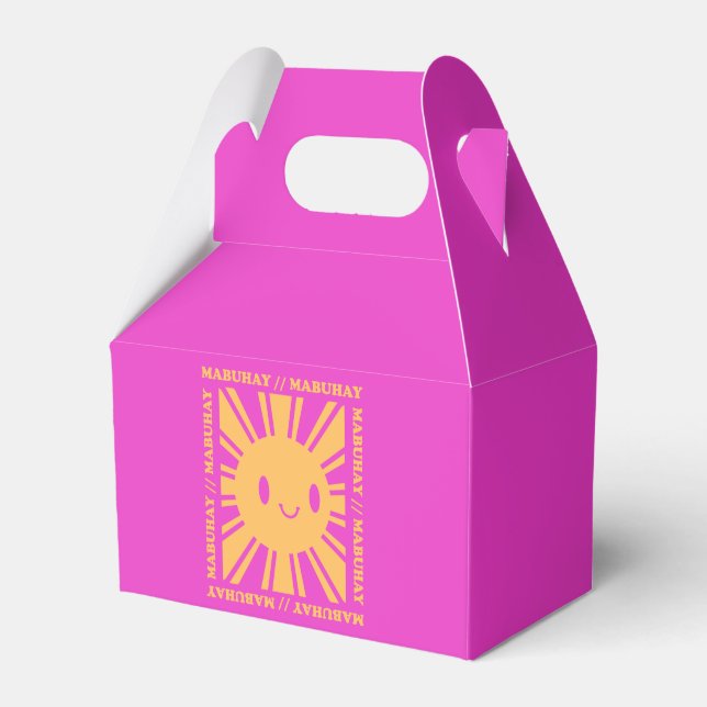 Philippine Filipino Sun Smile Mabuhay Tagalog  Favour Box (Front Side)