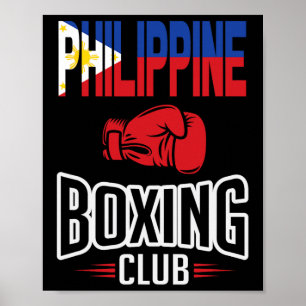 Philippine Flag Boxing Club Filipino Pinoy Poster
