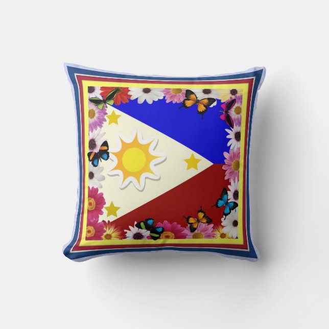 Philippine Flag – Filipino Design Pillow (Front)