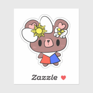 Philippine Flag Outfit Bear Kawaii Cute Sticker 