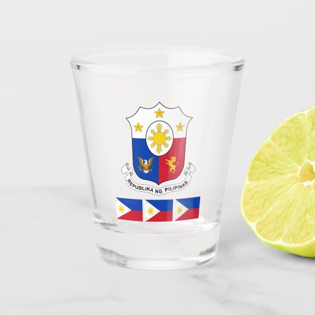 Philippine Flag & Philippines country patriot Shot Shot Glass (Front)
