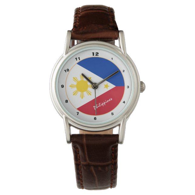 Philippine Flag & Philippines fashion /design Watch (Front)