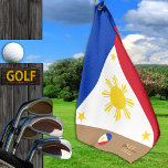 Philippine flag & Philippines monogrammed /golf Golf Towel<br><div class="desc">Sports/Golf Towel: Philippines & Philippine flag with monogrammed "custom" name at the bottom - love my country,  travel,  holiday,  patriots / sports fans</div>