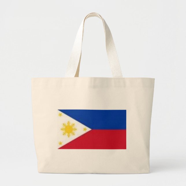 Philippine Flag Products Large Tote Bag (Front)