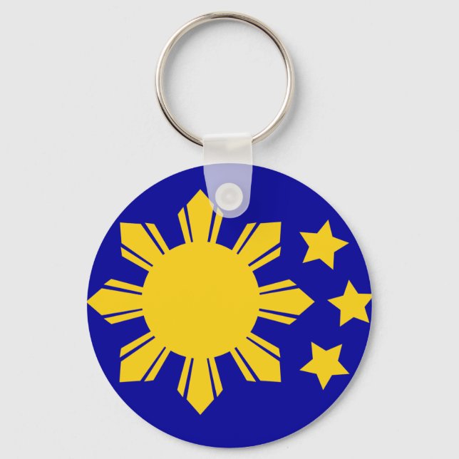 Philippine Flag - Proud to be Pinoy! Key Ring (Front)