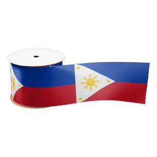 Philippine Flag Ribbon, Philippines Satin Ribbon