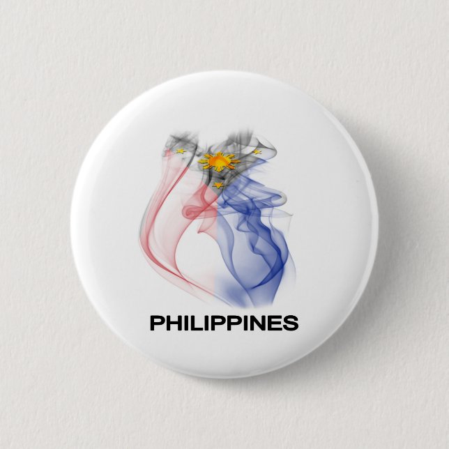 PHILIPPINE FLAG smoke 6 Cm Round Badge (Front)