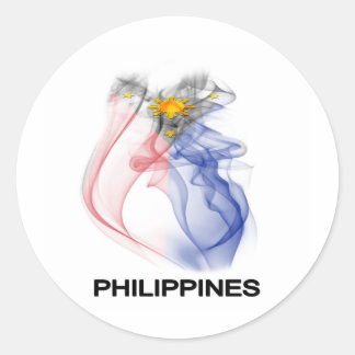 PHILIPPINE FLAG smoke Classic Round Sticker