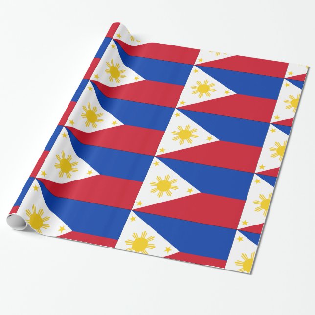 Philippine flag wrapping paper (Unrolled)