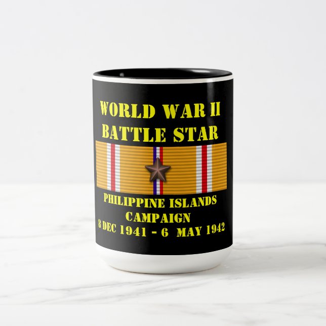 Philippine Islands Campaign Two-Tone Coffee Mug (Center)