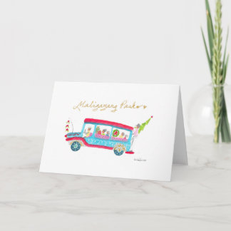 Philippine Jeepney Christmas Card, watercolor Card
