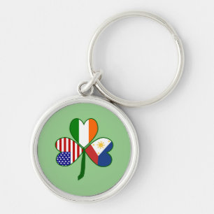 Philippine Shamrock Flag Key Ring