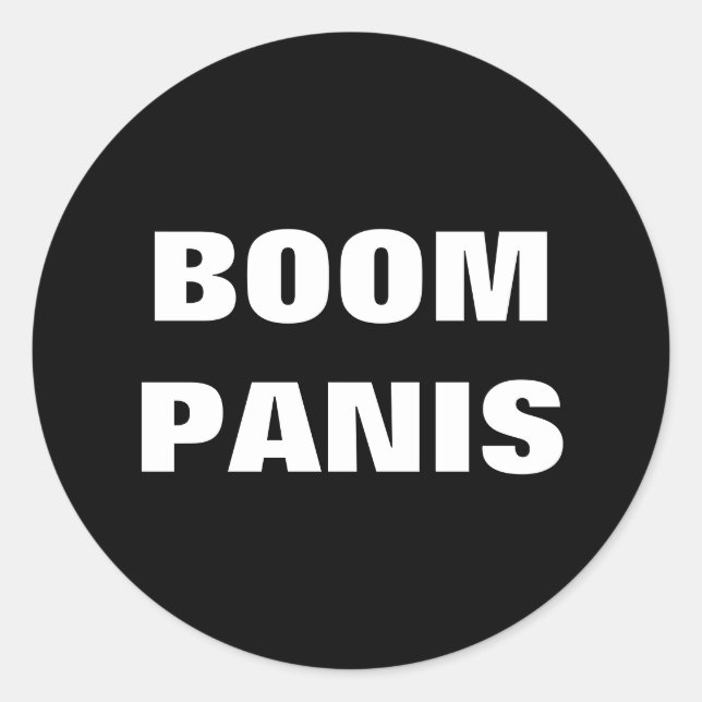 Philippine Slang Boom Panis! Classic Round Sticker (Front)