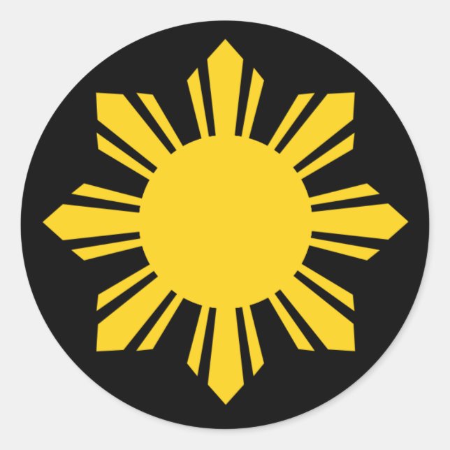Philippine Sun Classic Round Sticker (Front)