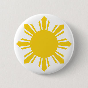 Philippine Sun, Pinoy Sun, Filipino Sun 6 Cm Round Badge