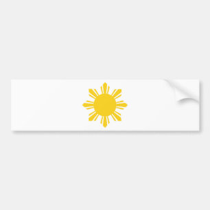 Philippine Sun, Pinoy Sun, Filipino Sun Bumper Sticker