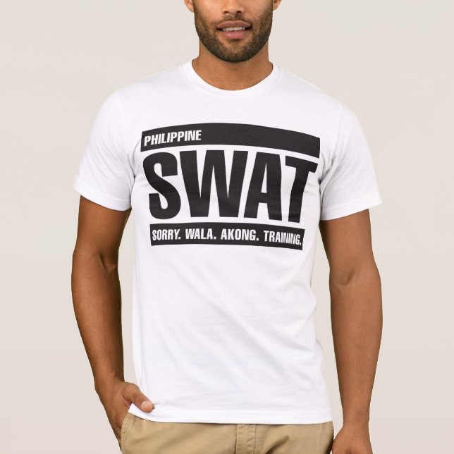 Philippine SWAT - Tagalog - Black T-Shirt (Front)