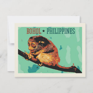 Philippine tarsier, island of Bohol, Philippines Postcard
