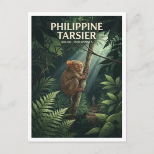 Philippine Tarsier Sanctuary, Corella Philippines Postcard