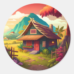Philippine Traditional House-36543 Classic Round Sticker