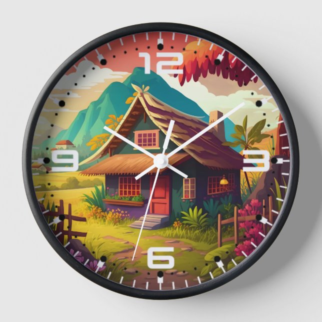 Philippine Traditional House-36543 Clock (Front)