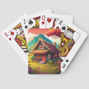 Philippine Traditional House colourful Design  Playing Cards