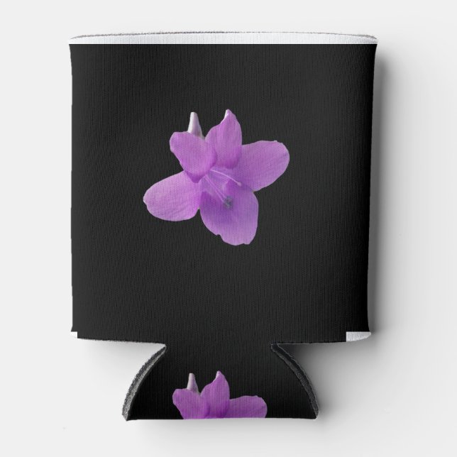 Philippine Violet  on black Can Cooler (Front)