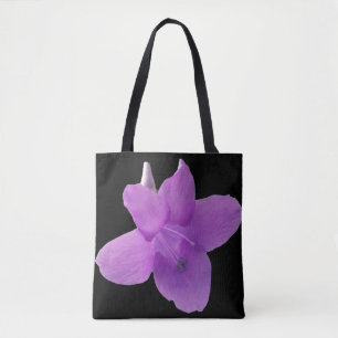 Philippine Violet on black tote bag
