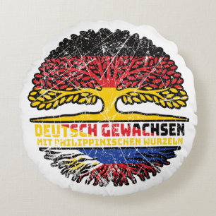 Philippinen Philippinisch Deutsch Deutschland Baum Round Cushion