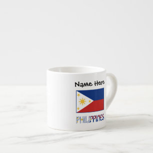 Philippines and Filipino Flag Personalised  Espresso Cup