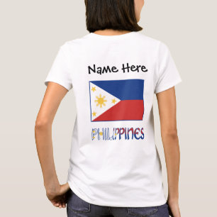 Philippines and Filipino Flag Personalised  T-Shirt