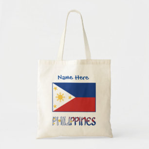Philippines and Filipino Flag Personalised Tote Bag