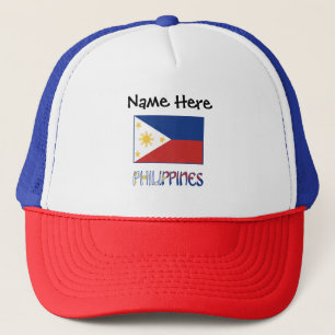 Philippines and Filipino Flag Personalised  Trucke Trucker Hat
