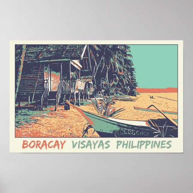 Philippines, Boracay beach in the Visayas islands Poster (Front)