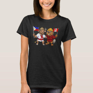 Philippines Canadian Beaver Filipino Flag Canada H T-Shirt