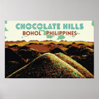 Philippines, Chocolate Hills in Bohol island Postc