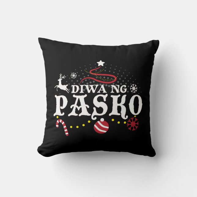 Philippines Christmas Tagalog - Diwa ng Pasko  Cushion (Front)