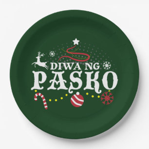 Philippines Christmas Tagalog - Diwa ng Pasko Paper Plate