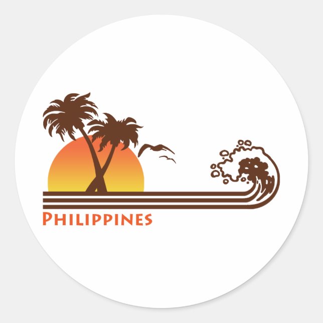 Philippines Classic Round Sticker (Front)