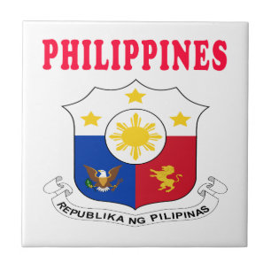 Philippines Coat Of Arms Designs Ceramic Tile