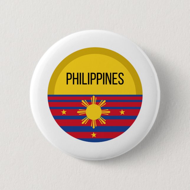 Philippines Cute Design Ideas Pattern Sunset 6 Cm Round Badge (Front)